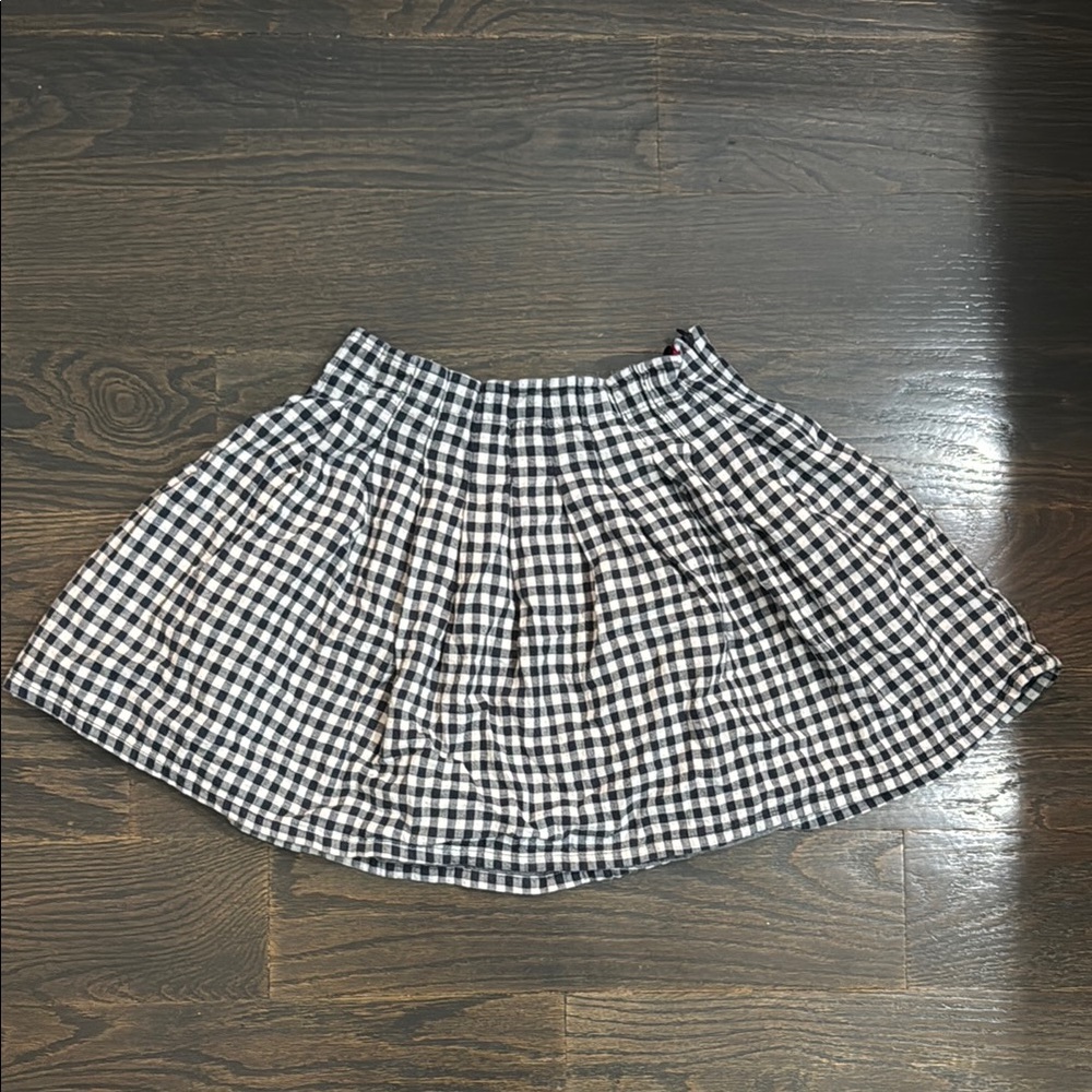 Monoprix Classic Black and White Checkered Skirt